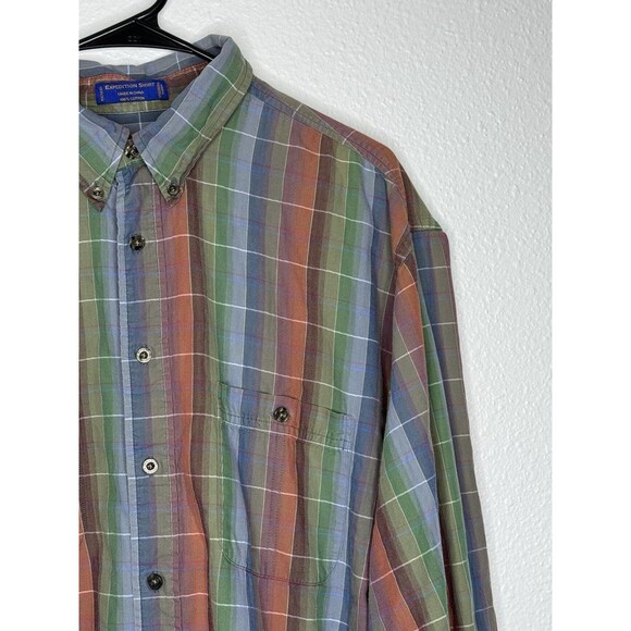 Mens PENDLETON Colorful Red Blue Button Down Cotton Expedition Shirt Size XL - Picture 3 of 16